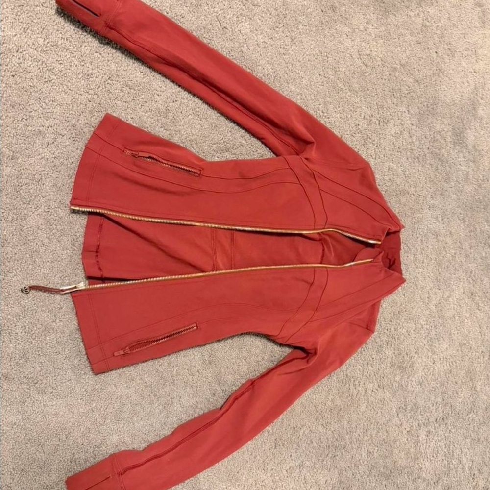lululemon athletica Red Leather Jacket